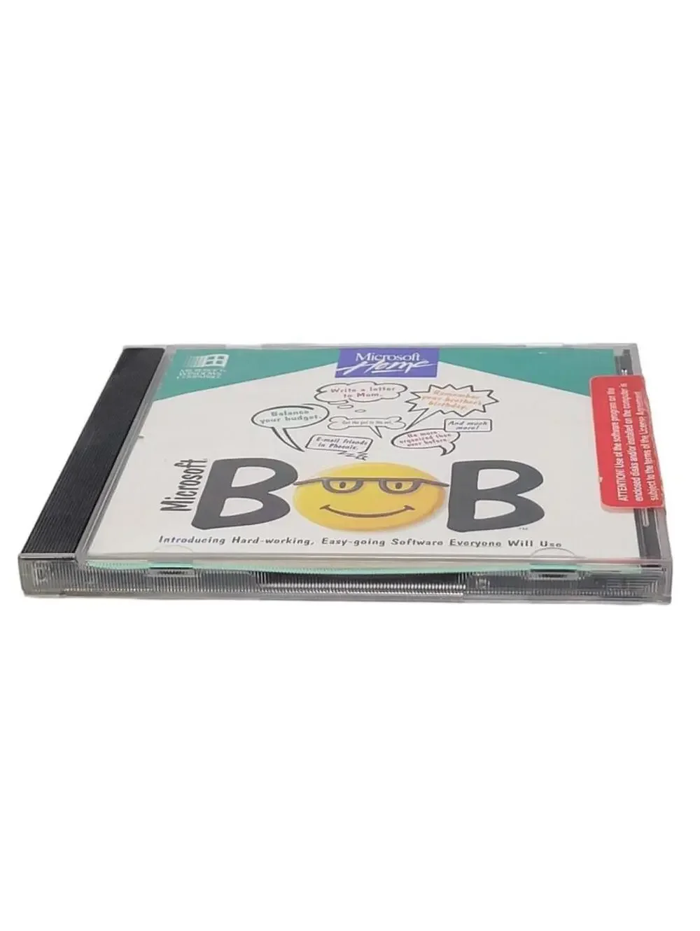 Microsoft BOB for Windows CD and Jewel Case - Rare Vintage - VG Condition 1994
